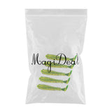Max 5 Pieces PVC Fishing Lure Bait Artificial Bait Tackle with T-tail 9cm 4.6g E