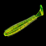 Max 5 Pieces PVC Fishing Lure Bait Artificial Bait Tackle with T-tail 9cm 4.6g E