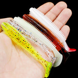 Max 5 Pieces PVC Fishing Lure Bait Artificial Bait Tackle with T-tail 9cm 4.6g E