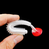 Max 5 Pieces PVC Fishing Lure Bait Artificial Bait Tackle with T-tail 9cm 4.6g E