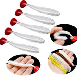Max 5 Pieces PVC Fishing Lure Bait Artificial Bait Tackle with T-tail 9cm 4.6g A