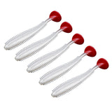 Max 5 Pieces PVC Fishing Lure Bait Artificial Bait Tackle with T-tail 9cm 4.6g A