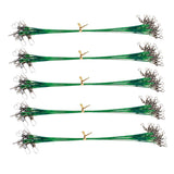 Max 50pcs Fishing Wire Leaders with Safety Snaps and Barrel Swivels Green 15cm
