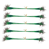Max 50pcs Fishing Wire Leaders with Safety Snaps and Barrel Swivels Green 15cm