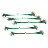 Max 50pcs Fishing Wire Leaders with Safety Snaps and Barrel Swivels Green 15cm