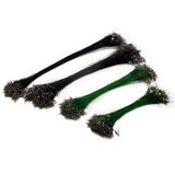Max 50pcs Fishing Wire Leaders with Safety Snaps and Barrel Swivels Green 15cm