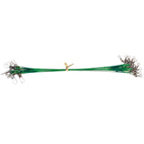Max 50pcs Fishing Wire Leaders with Safety Snaps and Barrel Swivels Green 15cm