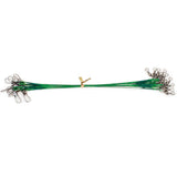 Max 20pcs Fishing Wire Leaders with Safety Snaps and Barrel Swivels Green 20cm