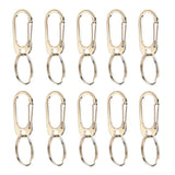 Max 10 Pcs Spring Backpack Clasps Climbing Carabiners Keychain Camping Silver