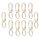 Max 10 Pcs Spring Backpack Clasps Climbing Carabiners Keychain Camping Silver