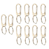 Max 10 Pcs Spring Backpack Clasps Climbing Carabiners Keychain Camping Silver