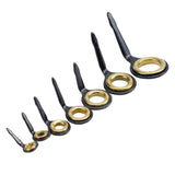 Max 10x Stainless Steel Fishing Rod Guides Fishing Rod Tip Repair Kit Gold 10