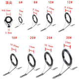 Max 85Pcs Stainless Steel Fishing Rod Guides Ring Rod Repair Kit DIY Eye Rings