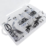 Max 85Pcs Stainless Steel Fishing Rod Guides Ring Rod Repair Kit DIY Eye Rings