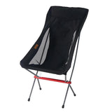 Max Multi-functional Beach Camping Folding Chairs Fishing Deck Chair Black