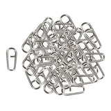 Max Maxb 100pcs Stainless Steel Bent Head Oval Split Ring Fishing Tackle Connector S