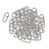 Max Maxb 100pcs Stainless Steel Bent Head Oval Split Ring Fishing Tackle Connector S