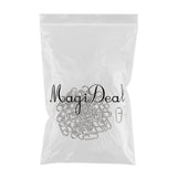 Max Maxb 100pcs Stainless Steel Bent Head Oval Split Ring Fishing Tackle Connector S