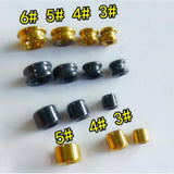 Max 10pcs Fishing Rod Guides Ring DIY Pole Guide Repair Black Cylindrical 03