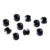 Max 10pcs Fishing Rod Guides Ring DIY Pole Guide Repair Black Groove 03