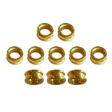Max 10pcs Fishing Rod Guides Ring DIY Pole Guide Repair Golden Groove 06