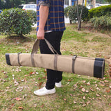 Max Large Capacity 1.3m Water-resistant Fishing Rod Bag Rod Holdall Khaki