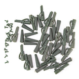Max 100pcs Fishing Lead Clips with Pin Rubber Tube Safety Carp Fishing Tackles