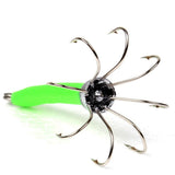 Max 2pcs Sea Fishing Squid Octopus Hook Saltwater Fishing Lure Hard Bait Green