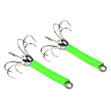 Max 2pcs Sea Fishing Squid Octopus Hook Saltwater Fishing Lure Hard Bait Green
