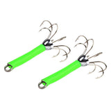 Max 2pcs Sea Fishing Squid Octopus Hook Saltwater Fishing Lure Hard Bait Green
