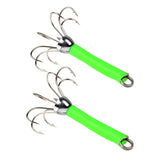 Max 2pcs Sea Fishing Squid Octopus Hook Saltwater Fishing Lure Hard Bait Green