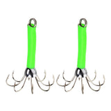 Max 2pcs Sea Fishing Squid Octopus Hook Saltwater Fishing Lure Hard Bait Green