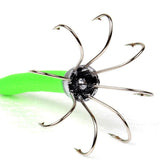 Max 2pcs Sea Fishing Squid Octopus Hook Saltwater Fishing Lure Hard Bait Green