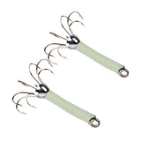 Max 2pcs Sea Fishing Squid Octopus Hook Saltwater Fishing Lure Hard Bait White