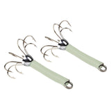 Max 2pcs Sea Fishing Squid Octopus Hook Saltwater Fishing Lure Hard Bait White