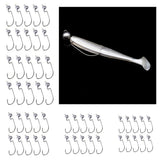 Max 10pcs Weighted Fishing Hooks Crank Hook with Lead for Swimbaits 3.5g