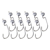 Max 10pcs Weighted Fishing Hooks Crank Hook with Lead for Swimbaits 3.5g