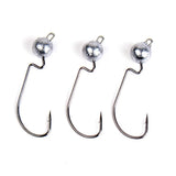 Max 10pcs Weighted Fishing Hooks Crank Hook with Lead for Swimbaits 5g