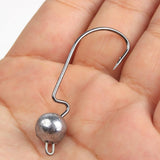 Max 10pcs Weighted Fishing Hooks Crank Hook with Lead for Swimbaits 7g
