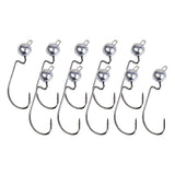 Max 10pcs Weighted Fishing Hooks Crank Hook with Lead for Swimbaits 7g