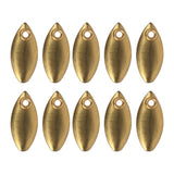 Max Metal Spoon Fishing Lures Hard Sequins Baits Golden 10pcs