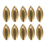 Max Metal Spoon Fishing Lures Hard Sequins Baits Golden 10pcs