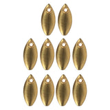 Max Metal Spoon Fishing Lures Hard Sequins Baits Golden 10pcs