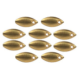 Max Metal Spoon Fishing Lures Hard Sequins Baits Golden 10pcs