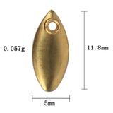 Max Metal Spoon Fishing Lures Hard Sequins Baits Golden 10pcs