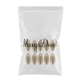 Max Metal Spoon Fishing Lures Hard Sequins Baits Golden 10pcs