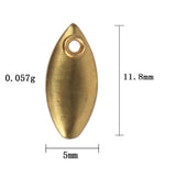 Max Metal Spoon Fishing Lures Hard Sequins Baits Golden 50pcs