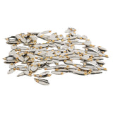 Max Metal Spoon Fishing Lures Hard Sequins Baits Silvery 50pcs