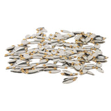 Max Metal Spoon Fishing Lures Hard Sequins Baits Silvery 50pcs