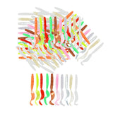Max 100pcs Single-tailed Worm Fishing Grub Lures Baits Fishing Accessories 5.5cm